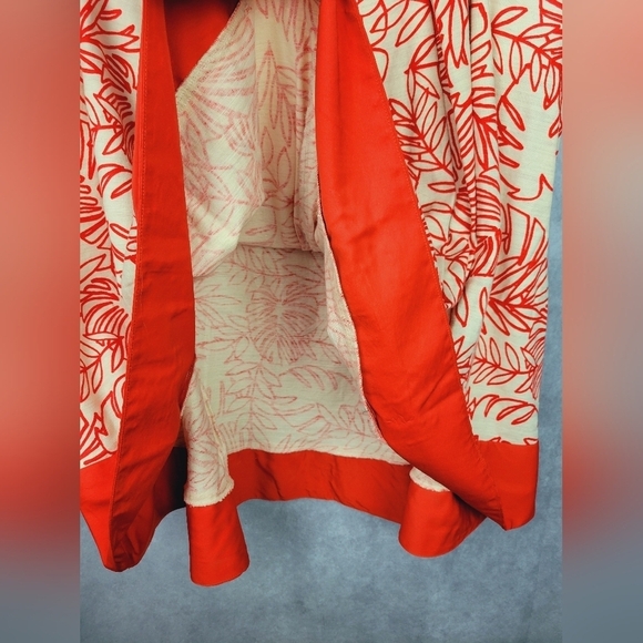 Lane Bryant Linen Cotton Women's‎  orange beige Floral  Skirt Size 24 Plus - Picture 13 of 14